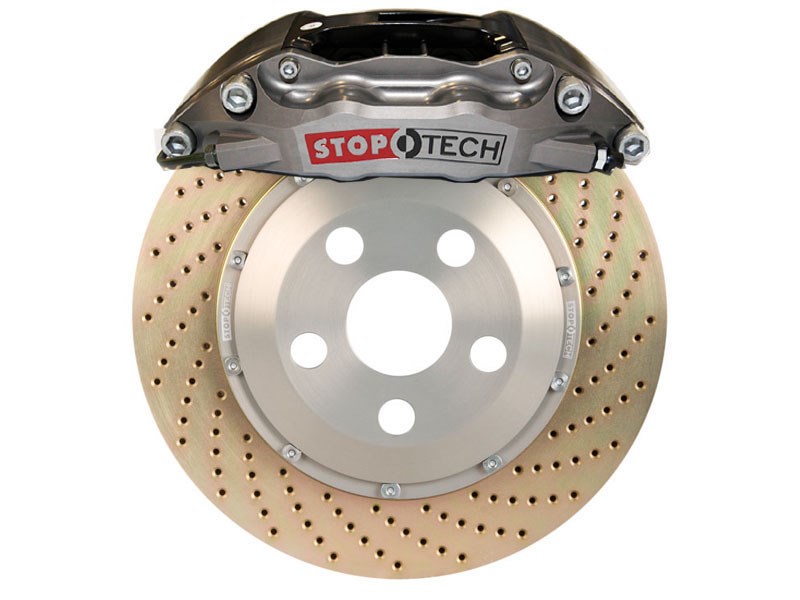 StopTech 83.193.0057.R4 2010-2013 Camaro SS Rear Trophy Brake Kit 4-Piston X-Drilled Zinc Rotors