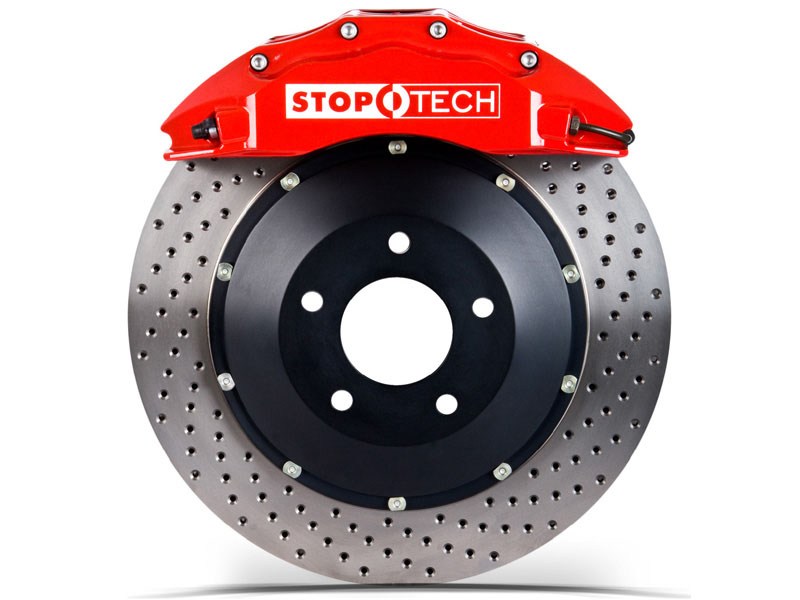 StopTech 83.193.6800.72 2010-2013 Camaro SS Big Brake Kit 6-Piston X-Drilled 380mm Rotors Red- Front