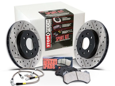 StopTech 978.62001 2010-2014 Camaro V8 Sport Kit F&R X-Drilled & Slotted Rotors Pads Brake Lines