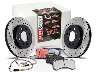 StopTech 979.62001 2010-2014 Camaro SS V8 Sport Kit Front & Rear X-Drilled Rotors, Pads, Brake Lines
