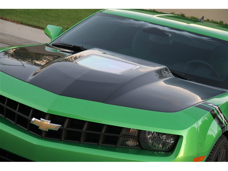TruCarbon TC30022-A62 Carbon Fiber Hood 2010 2011 2012 2013 Camaro Cowl Hood With See-Through Window