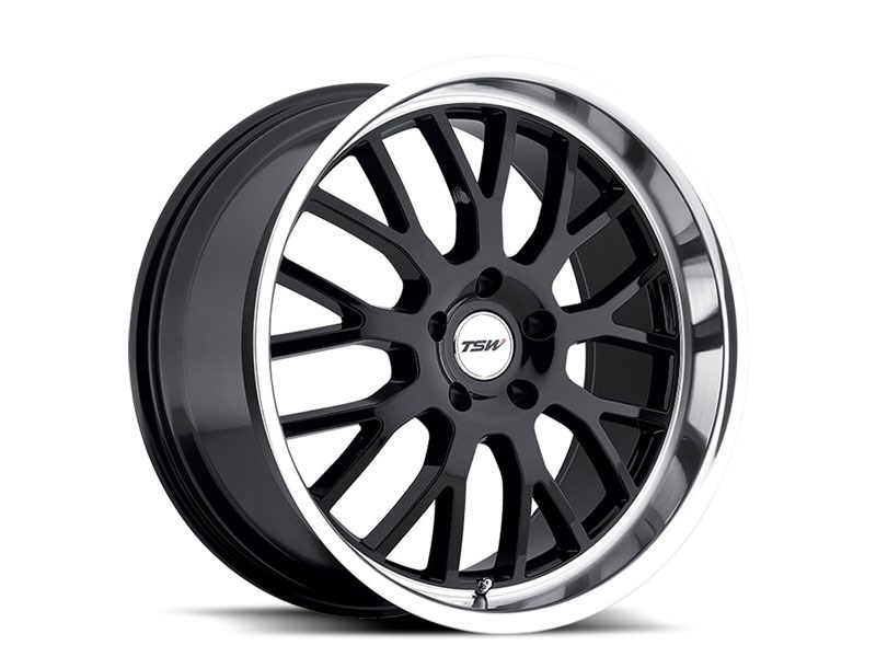TSW 1880TRM355120B76 Tremblant 18x8 5x120 +35mm Wheel - Gloss Black With Mirror Cut Lip