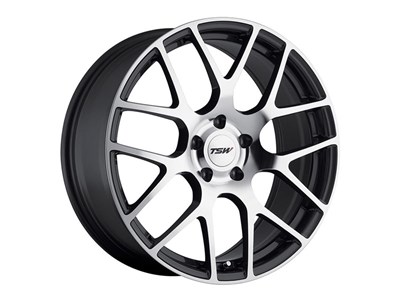 TSW 1890NUR505121S70 Forged Nurburgring 18x9 Front Wheel Gunmetal With Mirror Cut Face