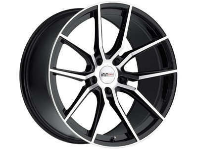 Cray 1990CRD505121B70 Spider 19x9 Forged Wheel ET50 Black With Mirror Cut Face Fits Front or Rear