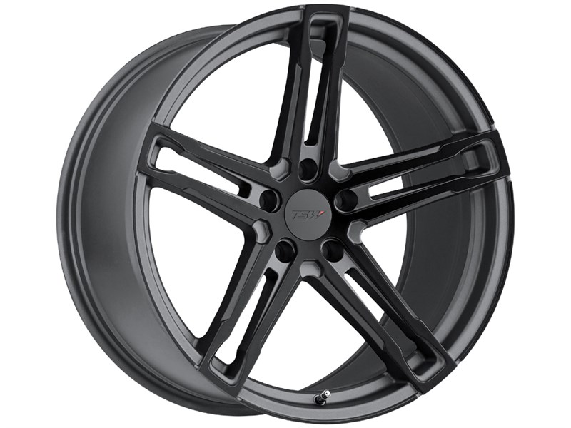 TSW 2005MEC255120M76 Mechanica 20x10.5 Forged Wheel 5x120 +25mm GunMetal With Matte Black Face