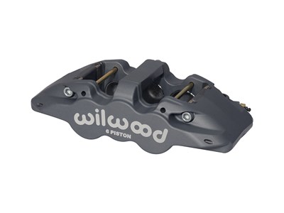 Wilwood 120-13290 AERO6 Caliper-L/H, Anodized Gray 1.62 & 1.12 & 1.12" Pistons, 1.25" Disc