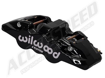 Wilwood 120-13338-BK AERO4 Caliper, Black 1.12 & 1.12" Pistons, 1.10" Disc