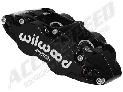 Wilwood 120-14055-BK FNSL4R Caliper, Black with 1.38/1.38" Pistons for 0.81" Disc