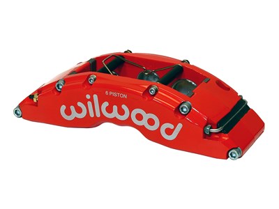 Wilwood 120-14317-FSR TC6R Caliper-Red 1.75 & 1.38 & 1.38" Pistons, 1.38" Disc