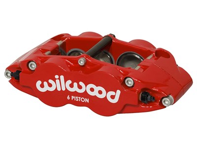 Wilwood 120-14437-RD FNSL6R Dust Seal Caliper- LH, Red 1.62 & 1.12 & 1.12" Pistons, 1.10" Disc