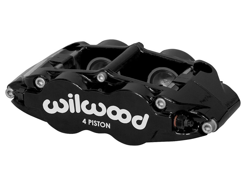 Wilwood 120-14439-BK FNSL4R Dust Seal Caliper, Black 1.25 & 1.25" Pistons, 1.10" Disc