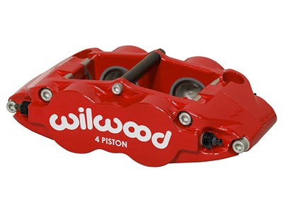 Wilwood 120-14439-RD FNSL4R Dust Seal Caliper, Red 1.25 & 1.25" Pistons, 1.10" Disc