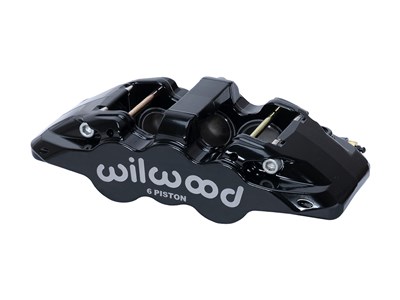Wilwood 120-14442-BK AERO6-DS Caliper-R/H, Black 1.62 & 1.12 & 1.12" Pistons, 1.25" Disc