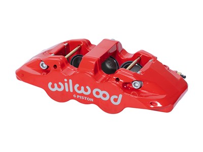 Wilwood 120-14442-RD AERO6-DS Caliper-R/H, Red 1.62 & 1.12 & 1.12" Pistons, 1.25" Disc