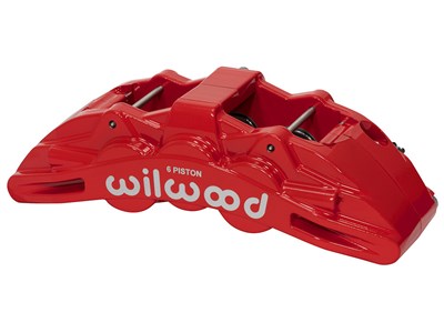 Wilwood 120-14860-RD SX6R Caliper-R/H, Red 1.75 & 1.38 & 1.38" Pistons, 1.25" Disc
