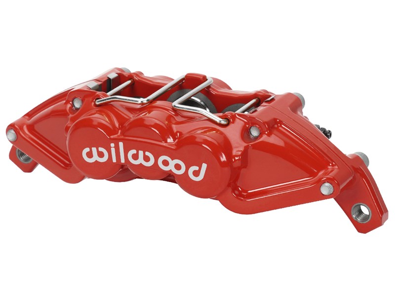 Wilwood 120-16569-RD Caliper, UTV6-P, Front, L/H, Red 1.25/1.12/1.12" Pistons, 0.25 Disc