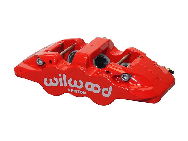 Wilwood 120-16893-RD AERO6 Brake Caliper, 1.75/1.62/1.62, 1.25 Rotor, .80 Pad, Left-Hand, Red