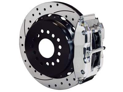 Wilwood 140-10012-DP SL4R Rear 14" Brake Kit Polished Drilled 2.50 Offset, Ford Big New Style Axle
