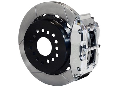 Wilwood 140-10012-P SL4R Rear 14" Brake Kit Polished Slotted 2.50 Offset, Ford Big New Style Axle