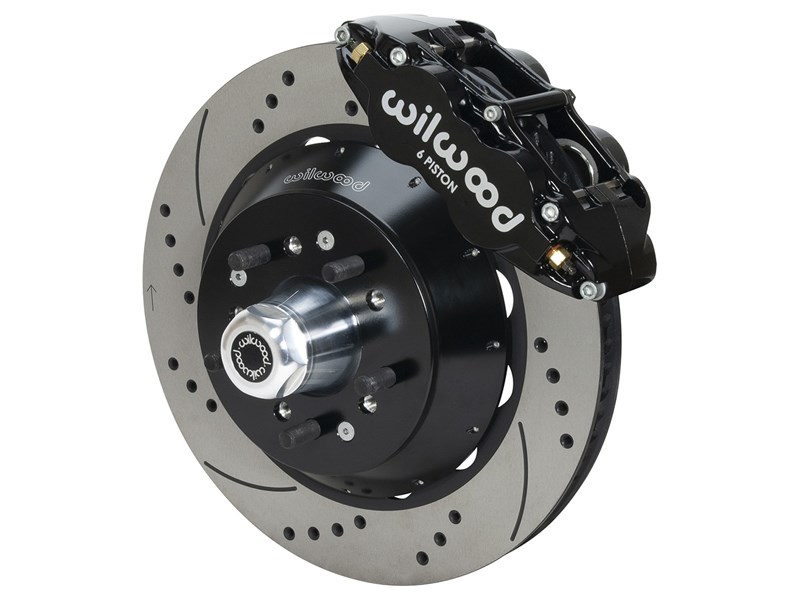 Wilwood 140-10485-D SL6R Front 13" Brake Hub Kit Black Drilled 1970-1978 Camaro, 1970-1978 Firebird