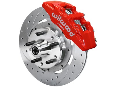Wilwood 140-10510-ZR Dynapro 6 Front 12" Big Brake Kit, Zinc Plated, Red, 1964-1974 GM Cars