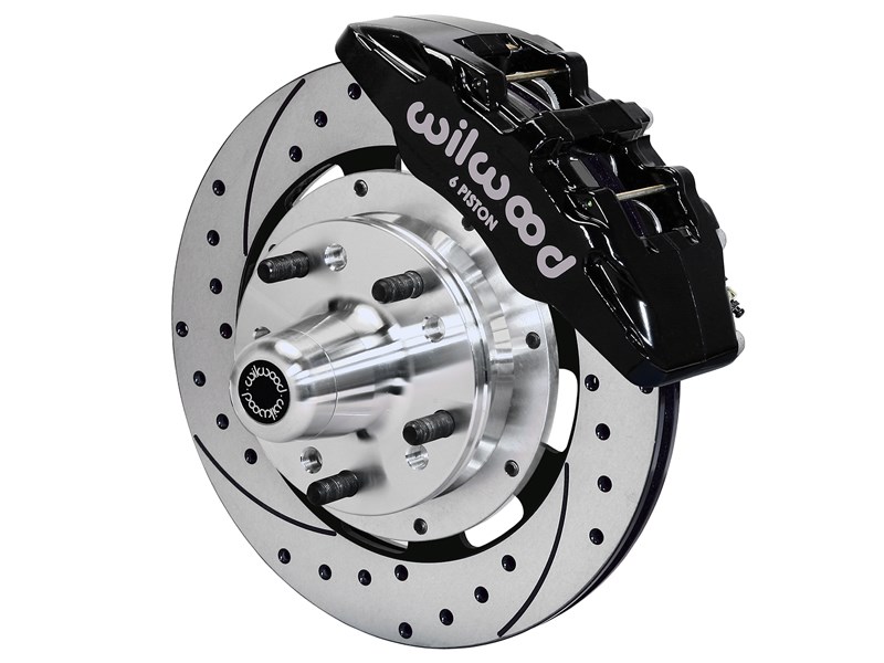 Wilwood 140-10737-D Dynapro 6 Front 12.19" Big Brake Kit, Drilled, Black, 1955-1957 Chevrolet