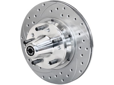 Wilwood 140-10888-D Front Hub Kit with 11" Vtd Rtr, Drilled 37-48 Ford Psgr. Car Spindle