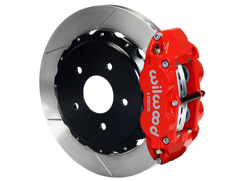 Wilwood 140-10909-R SL4R Rear 13" Brake Kit Red Slotted 1967-1992 GM 12-Bolt Front Mnt 2.81 w/C-Cli