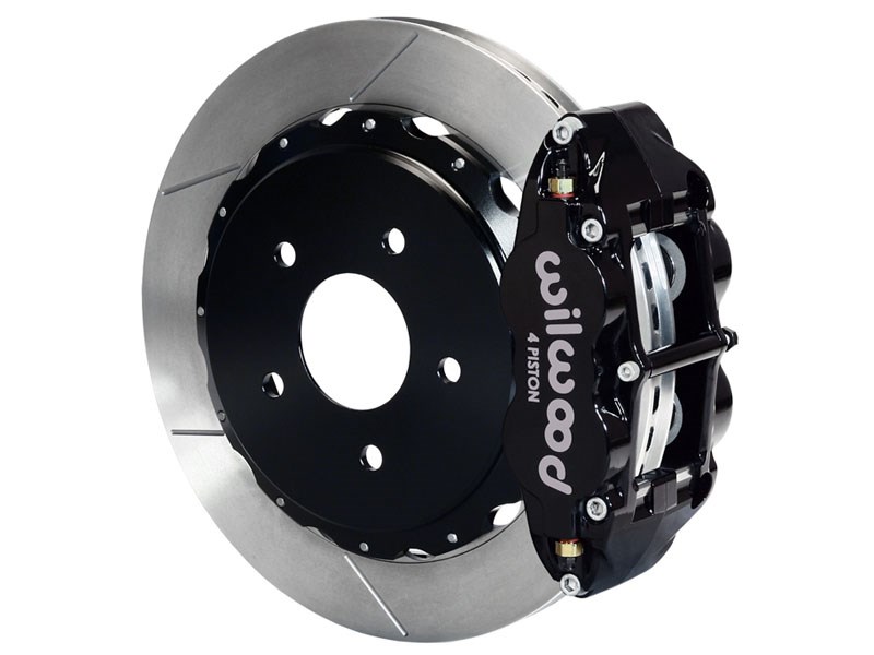 Wilwood 140-10909 SL4R Rear 13" Brakes Black Slotted 1967-1992 GM 12-Bolt Front Mount 2.81 w/C-Clip