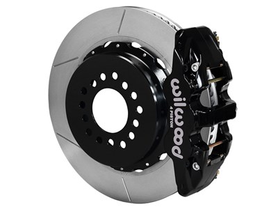 Wilwood 140-10944 AERO4 Rear 14" Brake Kit Black Slotted 2.36 Offset, Ford Big New Style Axle Flang