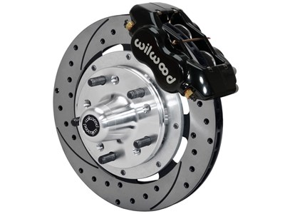 Wilwood 140-11010-D Forged Dynalite Pro Series 12" Front Brake Kit, Drilled, Black, 1955-1957 Chevy