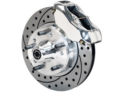 Wilwood 140-11014-DP Forged Dynalite Pro 11" Front Hub Brake Kit Drilled Polished 1937-48 Ford Truc