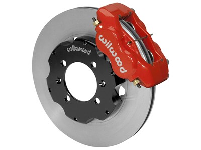 Wilwood 140-11018-R Forged Dynalite Pro 11" Front Big Brake Kit Red Calipers 1984-1993 Mustang