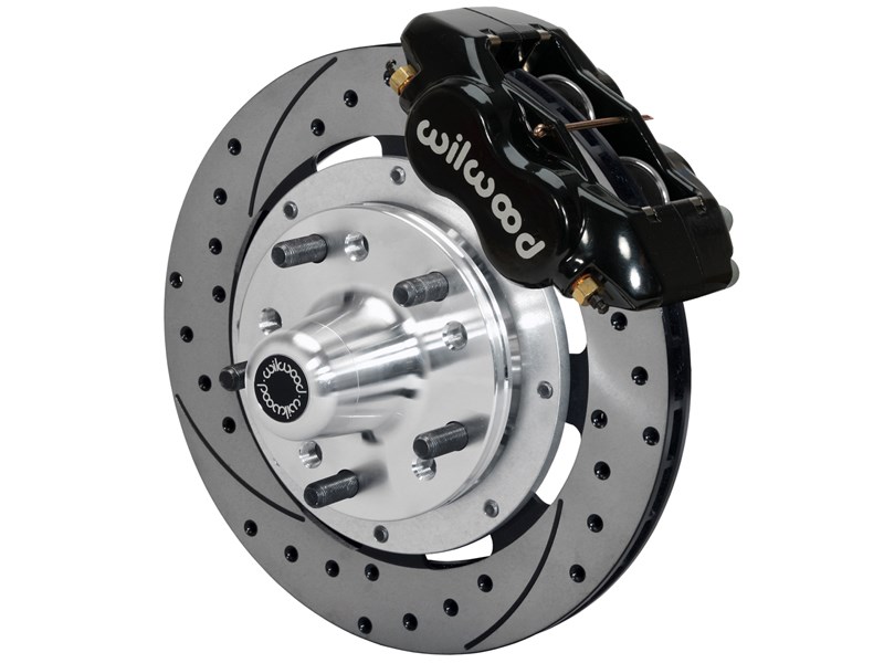 Wilwood 140-12045-D Dynalite 12.19" Front Hub Brake Kit, Drilled, Black, 1968-1970 Chevrolet Cars