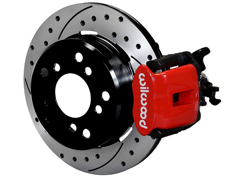Wilwood 140-12363-DR CPB 12.19" Rear Brake Kit W/Lines, Drilled, Red for Factory-Five 8.8 T-Bird IRS