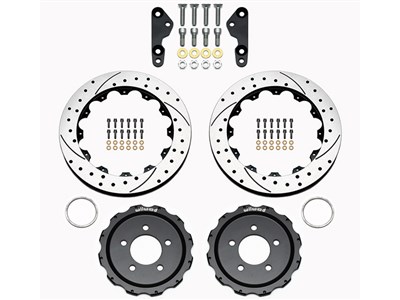 Wilwood 140-12468-D Promatrix Rear 2-Piece Performance Drilled Rotor Kit 2005-2013 Ford Mustang