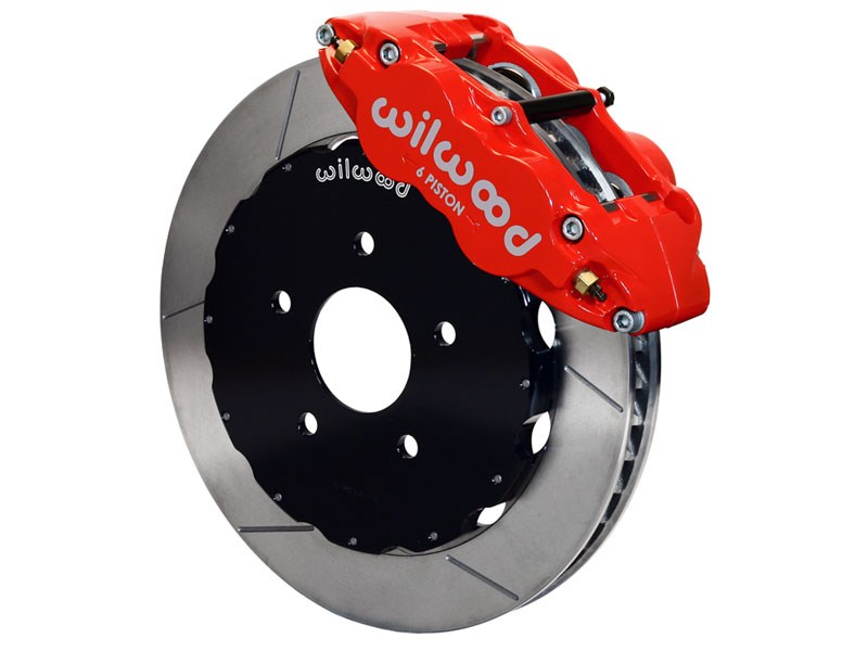 Wilwood 140-12875-R Front Superlite 6R Red 14" Slotted Rotor Big Brake Kit 1999-2012 Subaru WRX