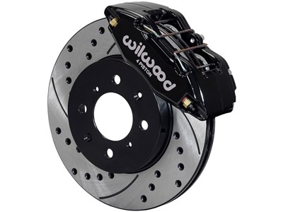 Wilwood 140-12996-D Dynapro Front 10" Rotor/Caliper Upgrade, Black, Drilled, Acura/Honda W/262mm OE