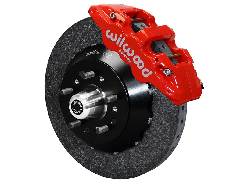 Wilwood 140-13145-CSICR AERO6 Dynamic Front Big Brake Kit,14" C/SiC, Red WWE ProSpindle