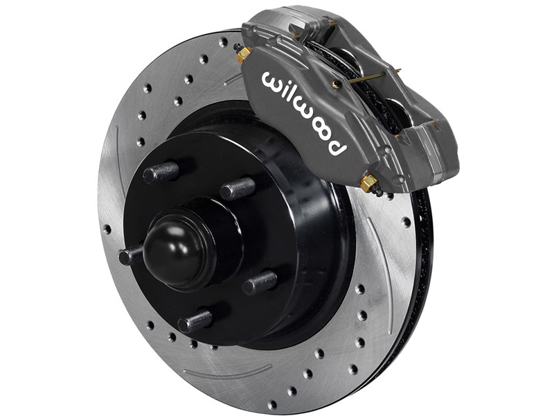 Wilwood 140-13477-D Dynalite 11" Front Hub Big Brake Kit, Gray, Drilled, 1970-1973 Ford & Mercury