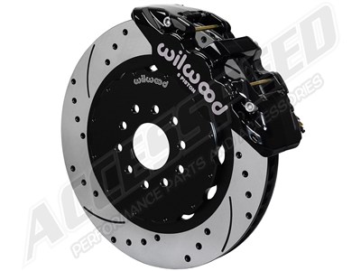 Wilwood 140-13887-D AERO6 Front 15" Big Brake Kit, Black, Drilled for 2015-2021 Ford Mustang