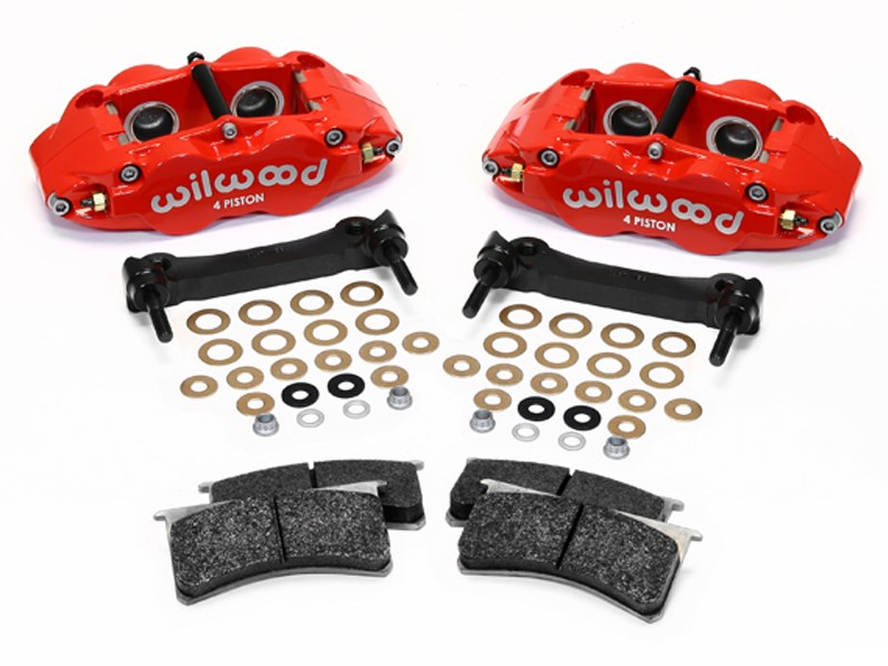 Wilwood 140-14026-R Rear Superlite SL4R Red Caliper and Bracket Upgrade Kit 1997-2013 Corvette C5/C