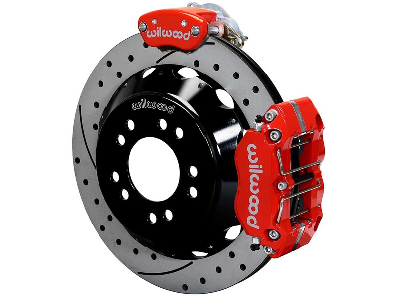 Wilwood 140-14090-DR DPR/MC4 13" Rear Brake Kit W/Lines, Red, Drilled for Factory-5 T-Bird 8.8 IRS