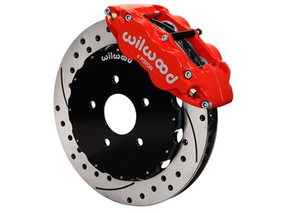 Wilwood 140-14487-DR SL6R Front 13" Big Brake Kit, Red, Drilled 2003-2008 Audi A4/S4, 2008 RS 4 & S