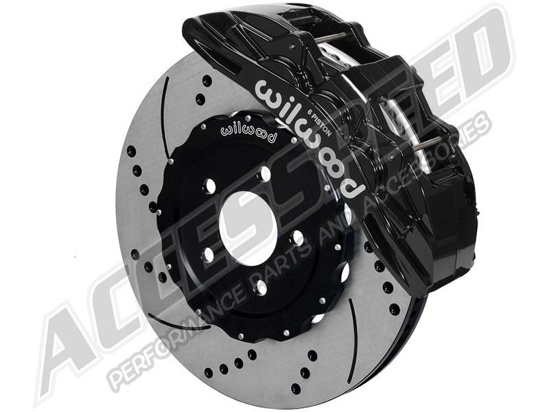 Wilwood 140-14925-D Speed Xtreme Front 15" SX6R Big Brake Kit, Black, Drilled 2015-up Mustang