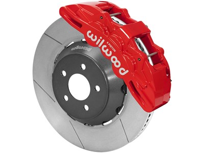 Wilwood 140-14928-R Speed Xtreme Front 14" SX6R Big Brake Kit, Red Calipers, Slotted 2015-up Mustan