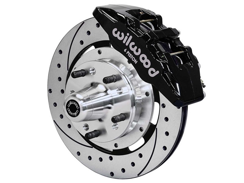 Wilwood 140-15198-D Dynapro 6 Front 12.19" Big Brake Kit, Drilled, Black, 1965-1972 Mopar C-Body