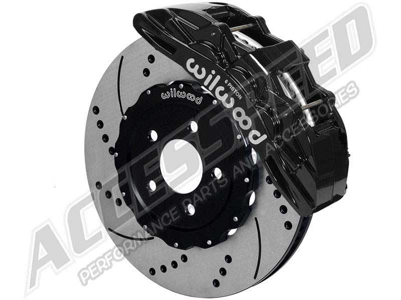 Wilwood 140-15311-D Speed Xtreme SX6R Front 15" Big Brake Kit Black Drilled 2005-2013 Corvette C6