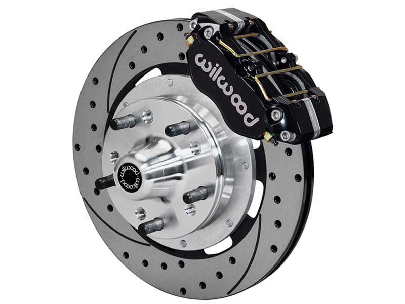 Wilwood 140-15909-D Dynapro Front 12" Big Brake Kit, Hub, Black, Drilled, 1964-1974 GM A/F/X Body