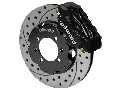 Wilwood 140-15912-D Forged Dynalite 11" Front Big Brake Kit, Black, Drilled, Triumph TR6/TR4A/TR250